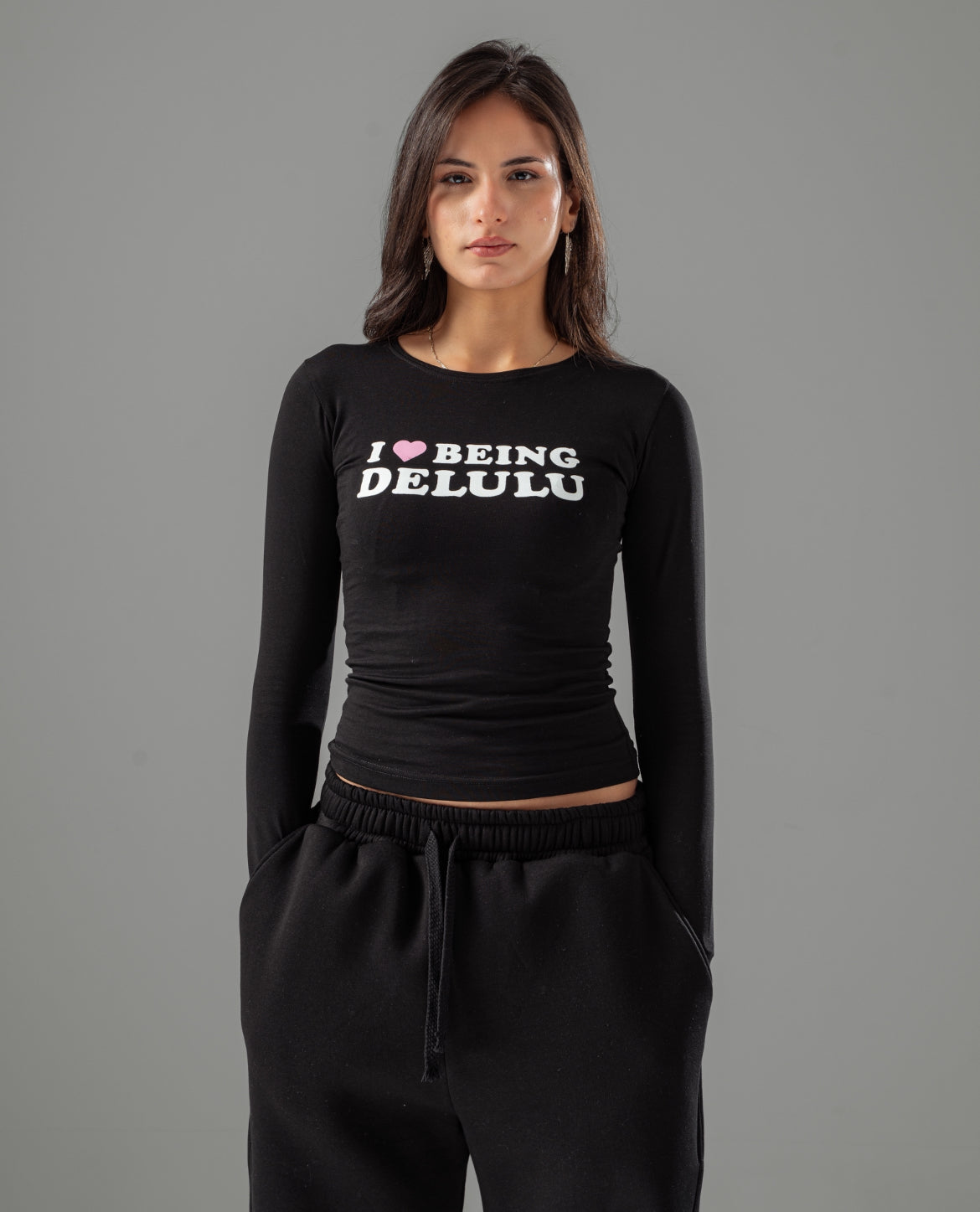 DELULU LONG SLEEVE TOP